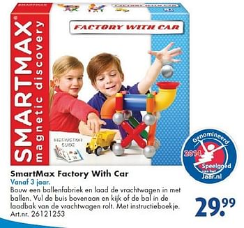 Aanbiedingen Smartmax factory with car - Smartmax - Geldig van 26/09/2014 tot 07/12/2014 bij Bart Smit