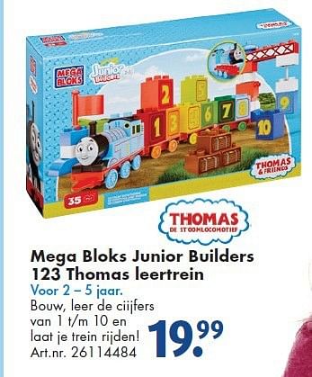 Aanbiedingen Mega bloks junior builders 123 thomas leertrein - Mega Blocks - Geldig van 26/09/2014 tot 07/12/2014 bij Bart Smit