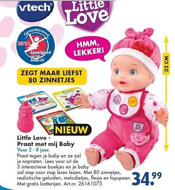 Aanbiedingen Little love - praat met mij baby - Vtech - Geldig van 26/09/2014 tot 07/12/2014 bij Bart Smit