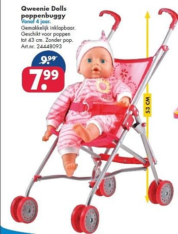 Aanbiedingen Qweenie dolls poppenbuggy - Qweenie - Geldig van 26/09/2014 tot 07/12/2014 bij Bart Smit