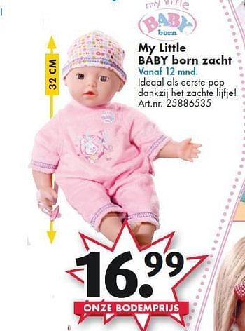 Aanbiedingen My little baby born zacht - Baby Born - Geldig van 26/09/2014 tot 07/12/2014 bij Bart Smit