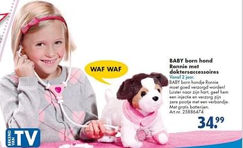Aanbiedingen Baby born hond ronnie met doktersaccessoires - Baby Born - Geldig van 26/09/2014 tot 07/12/2014 bij Bart Smit