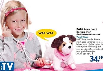 Aanbiedingen Baby born hond ronnie met doktersaccessoires - Baby Born - Geldig van 26/09/2014 tot 07/12/2014 bij Bart Smit