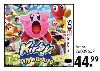 Aanbiedingen Kirby triple deluxe - Nintendo - Geldig van 26/09/2014 tot 07/12/2014 bij Bart Smit