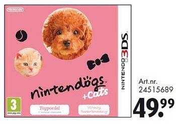 Aanbiedingen Nintendogs + cats - Nintendo - Geldig van 26/09/2014 tot 07/12/2014 bij Bart Smit