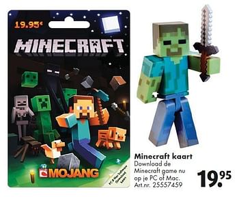 Aanbiedingen Minecraft kaart - Mojang - Geldig van 26/09/2014 tot 07/12/2014 bij Bart Smit