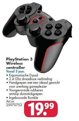 Aanbiedingen Playstation 3 wireless controller - Protech - Geldig van 26/09/2014 tot 07/12/2014 bij Bart Smit