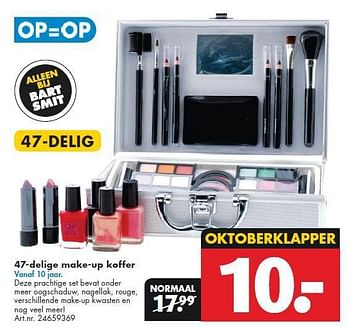 Aanbiedingen 47-delige make-up koffer - Huismerk - Bart Smit - Geldig van 26/09/2014 tot 07/12/2014 bij Bart Smit