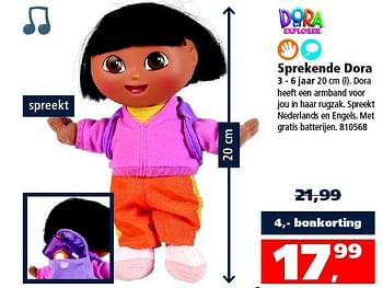 Aanbiedingen Sprekende dora - Dora Explorer - Geldig van 01/11/2014 tot 16/11/2014 bij Intertoys