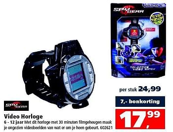 Aanbiedingen Video horloge - Spy gear - Geldig van 01/11/2014 tot 16/11/2014 bij Intertoys