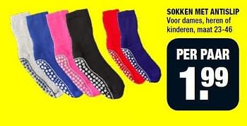 Aanbiedingen Sokken met antislip - Huismerk - Big Bazar - Geldig van 10/11/2014 tot 16/11/2014 bij Big Bazar