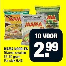 Aanbiedingen Mama noodles - Mama - Geldig van 10/11/2014 tot 16/11/2014 bij Big Bazar