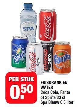 Aanbiedingen Frisdrank en water coca cola, fanta of sprite spa blauw - Fanta - Geldig van 10/11/2014 tot 16/11/2014 bij Big Bazar