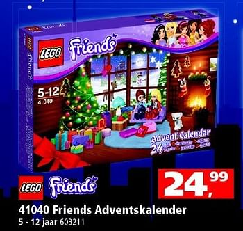 Aanbiedingen Friends adventskalender - Lego - Geldig van 01/11/2014 tot 16/11/2014 bij Intertoys