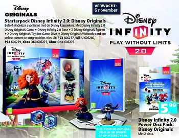 Aanbiedingen Disney infinity 2.0 power disc pack: disney originals - Disney Interactive - Geldig van 01/11/2014 tot 16/11/2014 bij Intertoys
