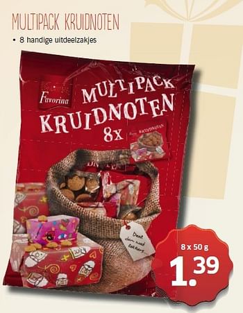 Aanbiedingen Multipack kruidnoten - Favorina - Geldig van 10/11/2014 tot 16/11/2014 bij Lidl