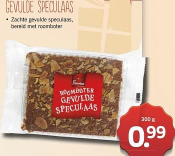 Aanbiedingen Gevulde speculaas - Favorina - Geldig van 10/11/2014 tot 16/11/2014 bij Lidl