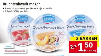 Aanbiedingen Vruchtenkwark mager - Linessa - Geldig van 10/11/2014 tot 16/11/2014 bij Lidl