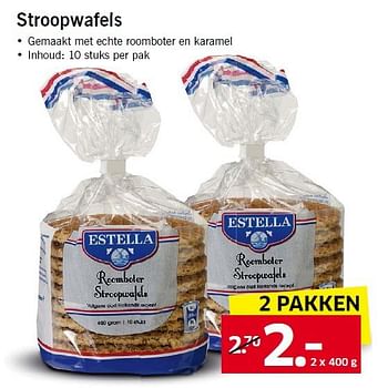 Aanbiedingen Stroopwafels - Estella - Geldig van 10/11/2014 tot 16/11/2014 bij Lidl
