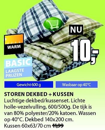 Aanbiedingen Storen dekbed + kussen - Huismerk - Jysk - Geldig van 03/11/2014 tot 16/11/2014 bij Jysk