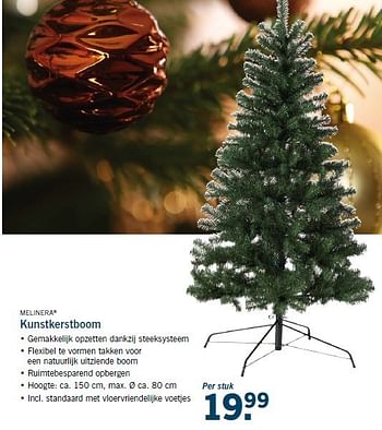 Aanbiedingen Kunstkerstboom - Melinera - Geldig van 13/11/2014 tot 16/11/2014 bij Lidl