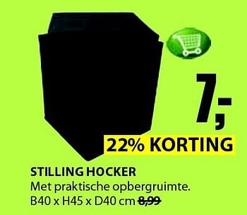 Aanbiedingen Stilling hocker - Huismerk - Jysk - Geldig van 03/11/2014 tot 16/11/2014 bij Jysk