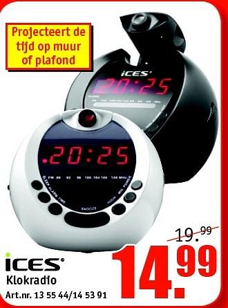 Aanbiedingen Klokradio - Ices - Geldig van 03/11/2014 tot 16/11/2014 bij Kijkshop