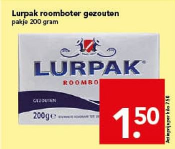 Aanbiedingen Lurpak roomboter gezouten - Lurpak - Geldig van 16/11/2014 tot 22/11/2014 bij Deen Supermarkten