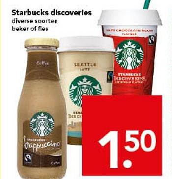 Aanbiedingen Starbucks discoveries - Starbucks - Geldig van 16/11/2014 tot 22/11/2014 bij Deen Supermarkten