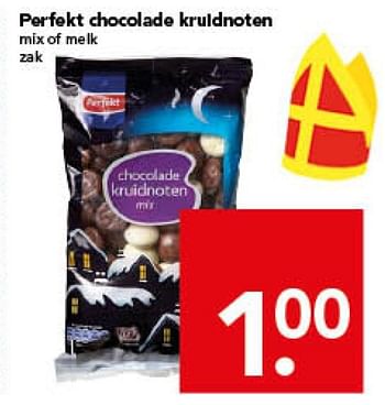 Aanbiedingen Perfekt chocolade kruidnoten mix of melk - Perfekt - Geldig van 16/11/2014 tot 22/11/2014 bij Deen Supermarkten