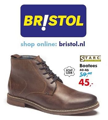 Aanbiedingen Bootees - Starc Quality wear - Geldig van 17/11/2014 tot 30/11/2014 bij Bristol