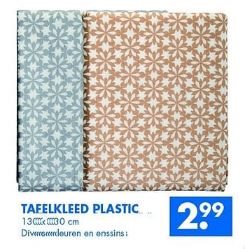 Aanbiedingen Tafelkleed plastic - Huismerk - Zeeman  - Geldig van 22/11/2014 tot 06/12/2014 bij Zeeman