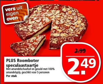 Aanbiedingen Plus roomboter speculaastaartje - Huismerk - Plus - Geldig van 30/11/2014 tot 06/12/2014 bij Plus