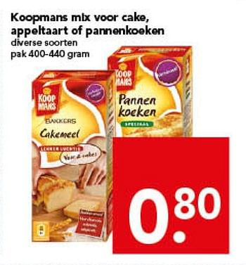 Aanbiedingen Koopmans mix voor cake,appeltaart of pannenkoeken - Koopmans - Geldig van 30/11/2014 tot 06/12/2014 bij Deen Supermarkten