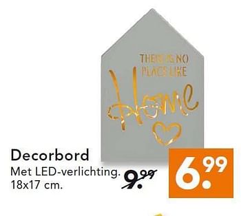 Aanbiedingen Decorbord met led-verlichting - Huismerk - Blokker - Geldig van 24/11/2014 tot 07/12/2014 bij Blokker