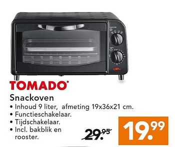 Aanbiedingen Snackoven - Tomado - Geldig van 24/11/2014 tot 07/12/2014 bij Blokker