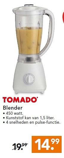 Aanbiedingen Blender - Tomado - Geldig van 24/11/2014 tot 07/12/2014 bij Blokker