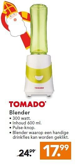 Aanbiedingen Blender - Tomado - Geldig van 24/11/2014 tot 07/12/2014 bij Blokker