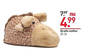 Aanbiedingen Giraffe sloffen - Huismerk - Scapino - Geldig van 24/11/2014 tot 07/12/2014 bij Scapino
