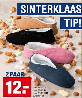 Aanbiedingen Pantoffels - Huismerk - Schoenenreus - Geldig van 25/11/2014 tot 14/12/2014 bij Schoenenreus