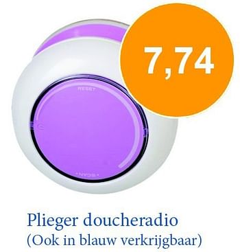 Aanbiedingen Plieger doucheradio - Plieger - Geldig van 01/12/2014 tot 31/12/2014 bij Sanitairwinkel