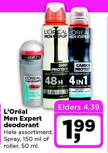 Aanbiedingen L`oréal men expert deodorant hele assortiment - L'Oreal Paris - Geldig van 02/12/2014 tot 08/12/2014 bij Dirx Drogisterijen