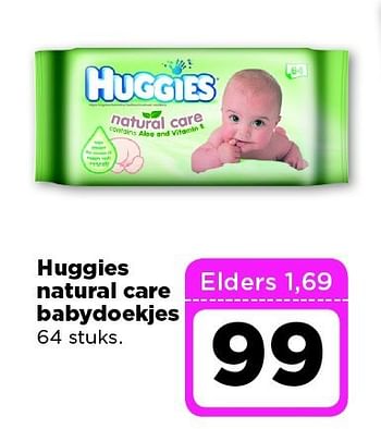 Aanbiedingen Huggies natural care babydoekjes - Huggies - Geldig van 02/12/2014 tot 08/12/2014 bij Dirx Drogisterijen