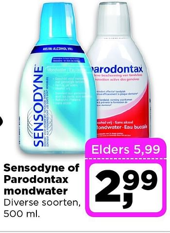 Aanbiedingen Sensodyne of parodontax mondwater - Parodontax - Geldig van 02/12/2014 tot 08/12/2014 bij Dirx Drogisterijen