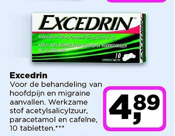 Aanbiedingen Excedrin voor de behandeling van hoofdpijn en migraine - Huismerk - Dirx Drogisterijen - Geldig van 02/12/2014 tot 08/12/2014 bij Dirx Drogisterijen