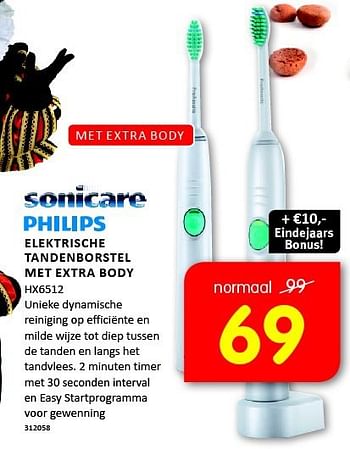 Aanbiedingen Elektrische tandenborstel met extra body - Philips - Geldig van 01/12/2014 tot 07/12/2014 bij It's Electronics