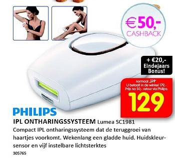 Aanbiedingen Ipl ontharingssysteem - Philips - Geldig van 01/12/2014 tot 07/12/2014 bij It's Electronics