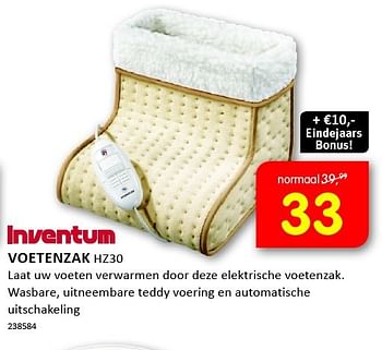 Aanbiedingen Voetenzak laat uw voeten verwarmen door deze elektrische voetenzak - Inventum - Geldig van 01/12/2014 tot 07/12/2014 bij It's Electronics