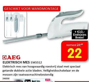 Aanbiedingen Elektrisch mes elektrisch mes van hoogwaardig - AEG - Geldig van 01/12/2014 tot 07/12/2014 bij It's Electronics