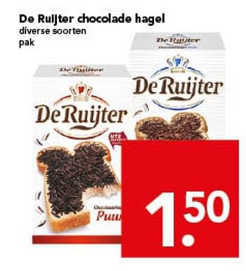 Aanbiedingen De ruijter chocolade hagel - De Ruijter - Geldig van 07/12/2014 tot 13/12/2014 bij Deen Supermarkten